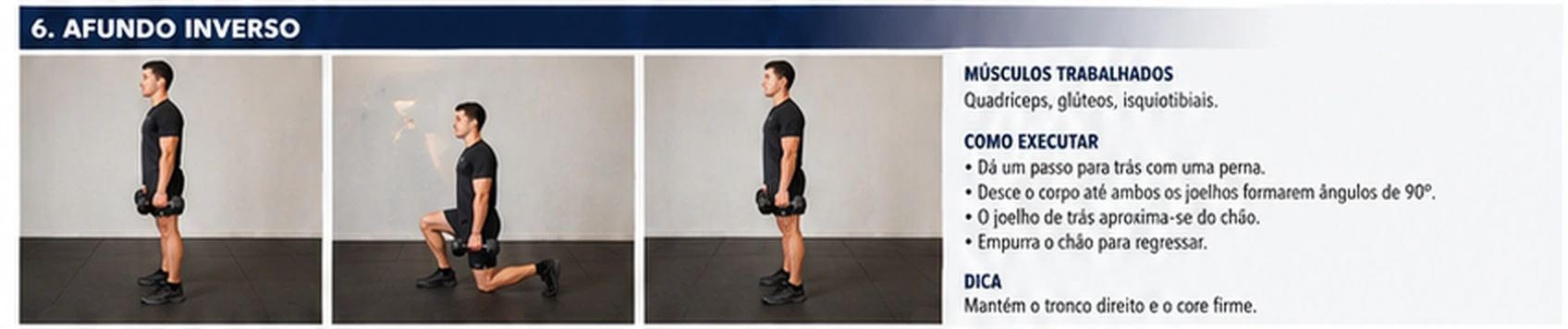 Treino de força para corredores: 10 exercícios essenciais 6 afundo-inverso-corredores