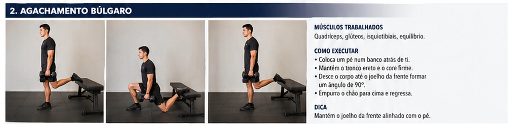 Treino de força para corredores: 10 exercícios essenciais 2 agachamento-bulgaro-corredores
