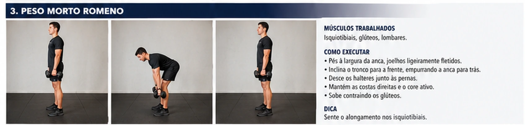 Treino de força para corredores: 10 exercícios essenciais 3 peso-morto-romeno-corredores