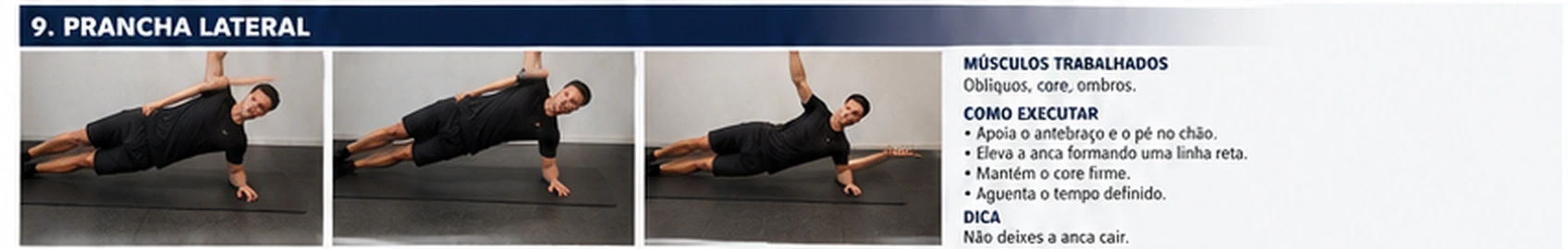 Treino de força para corredores: 10 exercícios essenciais 9 prancha-lateral-corredores